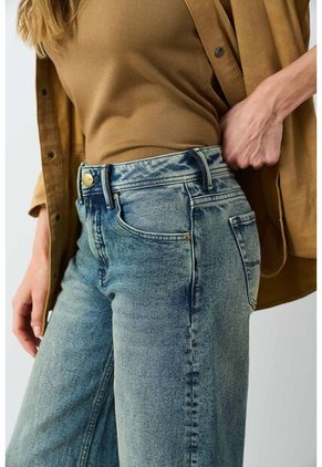 Jean Wide Leg High Waist Para Mujer Aqua Jean Wide Leg High Waist Para Mujer Aqua Azul 10 VÉLEZ