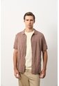 Camisa Manga Corta Tejida Para Hombre Ikal Camisa Manga Corta Tejida Para Hombre Ikal Tabaco S VÉLEZ de Vélez