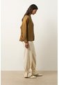 Camisa Peonia En Lino Con Acabado Metalizado Para Mujer Oversized Camisa Peonia En Lino Con Acabado Metalizado Para Mujer Oversized Bronce M VÉLEZ de Vélez