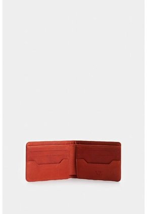 Billetera Alden De Cuero Para Hombre Monogram Billetera Alden De Cuero Para Hombre Monogram Naranja VÉLEZ