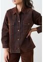 Chaqueta Oversized En Denim Gamuzado Para Mujer Bronce Chaqueta Oversized En Denim Gamuzado Para Mujer Bronce Bronce XXL VÉLEZ de Vélez