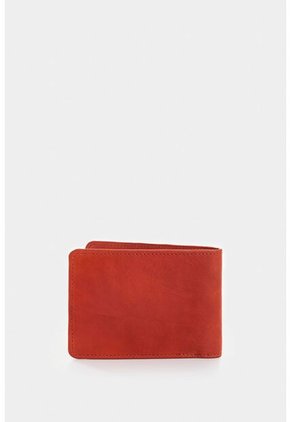 Billetera Alden De Cuero Para Hombre Monogram Billetera Alden De Cuero Para Hombre Monogram Naranja VÉLEZ