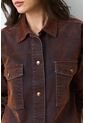 Chaqueta Oversized En Denim Gamuzado Para Mujer Bronce Chaqueta Oversized En Denim Gamuzado Para Mujer Bronce Bronce XXL VÉLEZ de Vélez