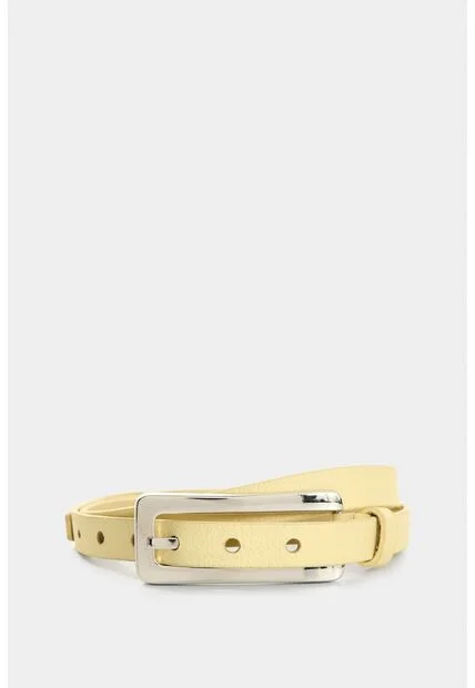Cinturón Unifaz Orión De Cuero Para Mujer Abombado Cinturón Unifaz Orión De Cuero Para Mujer Abombado Amarillo S VÉLEZ
