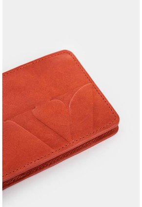 Billetera Alden De Cuero Para Hombre Monogram Billetera Alden De Cuero Para Hombre Monogram Naranja VÉLEZ