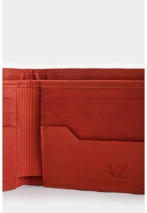 Billetera Alden De Cuero Para Hombre Monogram Billetera Alden De Cuero Para Hombre Monogram Naranja VÉLEZ