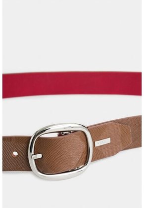 Cinturón Doble Faz Bee De Cuero Para Mujer Puntera Hexagonal Cinturón Doble Faz Bee De Cuero Para Mujer Puntera Hexagonal Miel M VÉLEZ