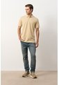 Polo Lucca Manga Corta Para Hombre Texturizada Polo Lucca Manga Corta Para Hombre Texturizada Arena L VÉLEZ de Vélez
