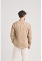 Camisa Manga Larga En Lino Para Hombre Silueta Semi Ajustada Camisa Manga Larga En Lino Para Hombre Silueta Semi Ajustada Tabaco L VÉLEZ de Vélez