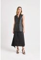 Chaleco Sol De Cuero Ovino Para Mujer Fit Recto Chaleco Sol De Cuero Ovino Para Mujer Fit Recto Negro XL VÉLEZ de Vélez