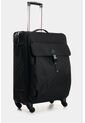Maleta De Viaje Bloom En Jacquard Para Mujer Apliques Cuero Maleta De Viaje Bloom En Jacquard Para Mujer Apliques Cuero Negro VÉLEZ de Vélez