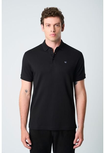 Polo Alcor Manga Corta Para Hombre Detalle Acanalado Polo Alcor Manga Corta Para Hombre Detalle Acanalado Negro L VÉLEZ