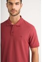 Polo Para Hombre Semi Fit Detalle Jacquard Polo Para Hombre Semi Fit Detalle Jacquard Vinotinto XL VÉLEZ de Vélez
