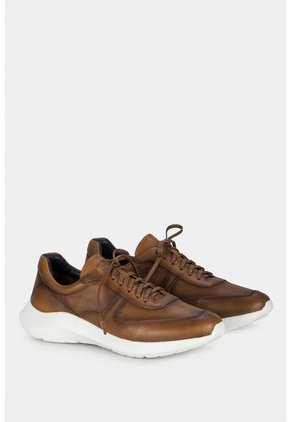 Tenis Ginger De Cuero Para Hombre Suela Deportiva Tenis Ginger De Cuero Para Hombre Suela Deportiva Miel 45 Vélez