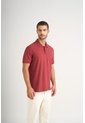 Polo Para Hombre Semi Fit Detalle Jacquard Polo Para Hombre Semi Fit Detalle Jacquard Vinotinto XL VÉLEZ de Vélez