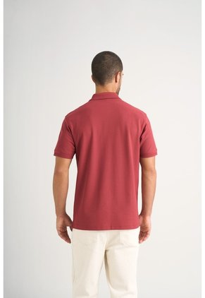 Polo Para Hombre Semi Fit Detalle Jacquard Polo Para Hombre Semi Fit Detalle Jacquard Vinotinto XL VÉLEZ