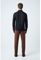 Camisa Manga Larga En Lino Para Hombre Silueta Semi Ajustada Camisa Manga Larga En Lino Para Hombre Silueta Semi Ajustada Negro M VÉLEZ de Vélez