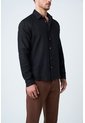 Camisa Manga Larga En Lino Para Hombre Silueta Semi Ajustada Camisa Manga Larga En Lino Para Hombre Silueta Semi Ajustada Negro M VÉLEZ de Vélez