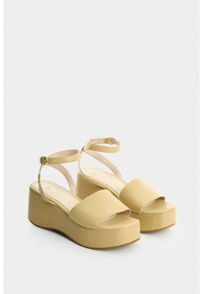 Sandalia Plataforma En Cuero Para Mujer Cuzco Sandalia Plataforma En Cuero Para Mujer Cuzco Verde Oliva 35 VÉLEZ