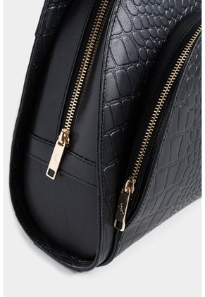 Morral Stefano De Cuero Grabado Negro Morral De Cuero Grabado Negro VÉLEZ