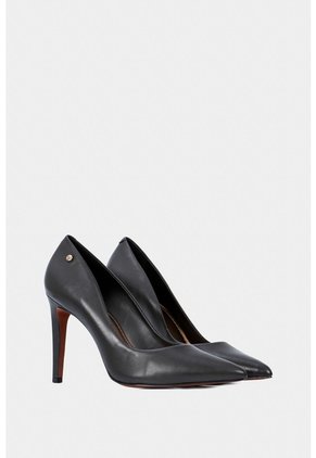 Tacones Cerrados De Cuero Liso Tacones Cerrados De Cuero Liso Negro 36 VÉLEZ