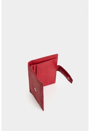 Billetera De Cuero Grabado Para Mujer Aria Billetera De Cuero Grabado Para Mujer Aria Rojo VÉLEZ