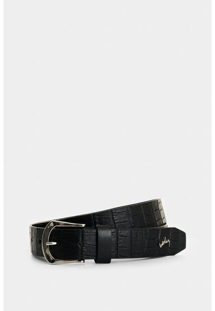 Cinturón Unifaz Pradera De Cuero Para Mujer Grabado Cinturón Unifaz Pradera De Cuero Para Mujer Grabado Negro M VÉLEZ