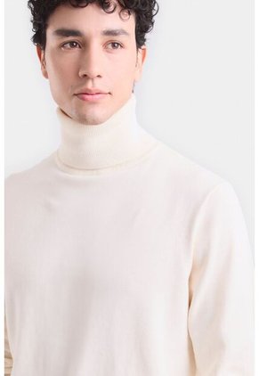 Sweater Cuello Tortuga Tejido Para Hombre Sweater Cuello Tortuga Tejido Para Hombre Crema S Vélez