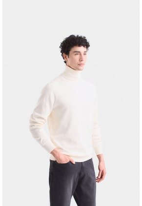 Sweater Cuello Tortuga Tejido Para Hombre Sweater Cuello Tortuga Tejido Para Hombre Crema S Vélez