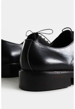 Zapatos Cordón Lunar De Cuero Liso Para Hombre Cordón Redondo Zapatos Cordón Lunar De Cuero Liso Para Hombre Cordón Redondo Negro 41 Vélez