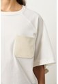 Camiseta Ópalo Para Mujer Manga Ranglan Camiseta Ópalo Para Mujer Manga Ranglan Crema XL VÉLEZ de Vélez