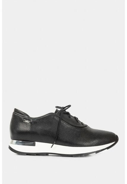 Zapatos Cordón De Cuero Para Mujer Suela Deportiva Zapatos Cordón De Cuero Para Mujer Suela Deportiva Negro 35 VÉLEZ