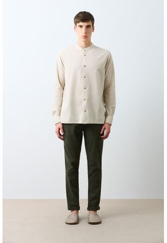 Camisa Manga Larga Para Hombre Cuello Nerú Camisa Manga Larga Para Hombre Cuello Nerú Arena M VÉLEZ Vélez