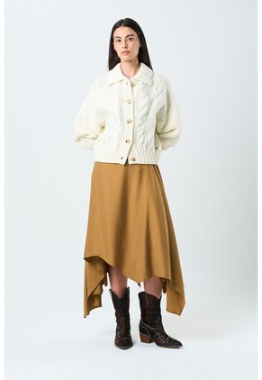 Cardigan Kalixto Tejido Para Mujer Bordado Cardigan Kalixto Tejido Para Mujer Bordado Crema XS VÉLEZ