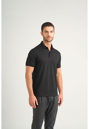Polo Lucca Manga Corta Para Hombre Texturizada Polo Lucca Manga Corta Para Hombre Texturizada Negro L VÉLEZ