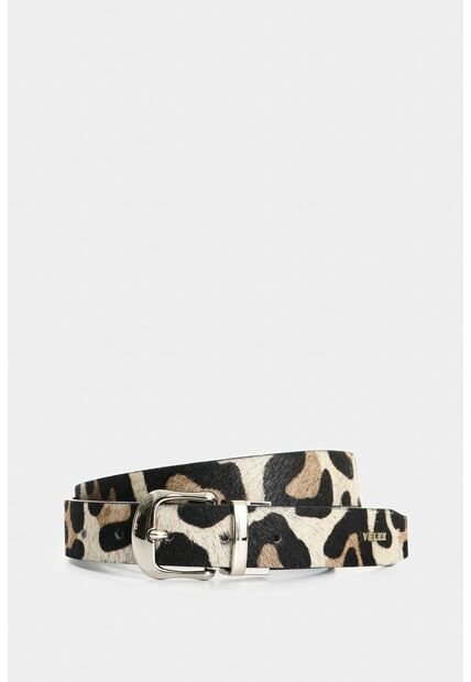 Cinturón Doble Faz De Cuero Pelo Para Mujer Flair Cinturón Doble Faz De Cuero Pelo Para Mujer Flair Beige M VÉLEZ