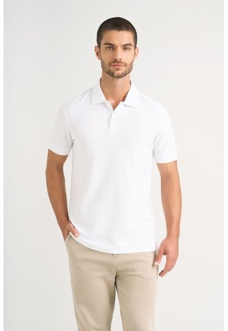 Polo Para Hombre Semi Fit Detalle Jacquard Polo Para Hombre Semi Fit Detalle Jacquard Blanco M VÉLEZ Vélez