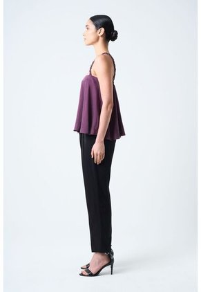 Camisa Canes Fit Holgado Para Mujer Detalle Trenzado Camisa Canes Fit Holgado Para Mujer Detalle Trenzado Mora M VÉLEZ