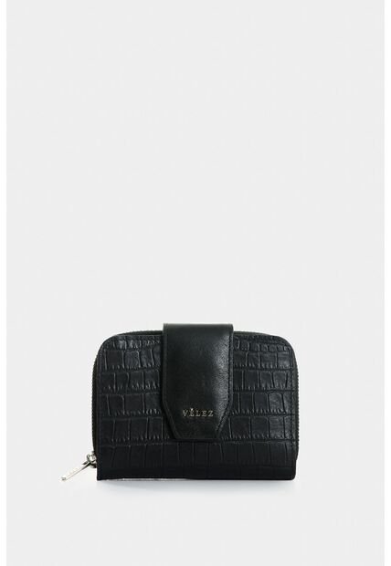 Billetera Hiedra De Cuero Para Mujer Grabado Billetera Hiedra De Cuero Para Mujer Grabado Negro VÉLEZ