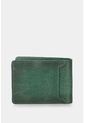 Billetera Ground De Cuero Grabado Para Hombre Efecto Envejecido Billetera Ground De Cuero Grabado Para Hombre Efecto Envejecido Verde Vélez de Vélez