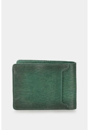 Billetera Ground De Cuero Grabado Para Hombre Efecto Envejecido Billetera Ground De Cuero Grabado Para Hombre Efecto Envejecido Verde Vélez