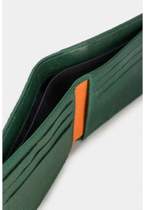 Billetera Ground De Cuero Grabado Para Hombre Efecto Envejecido Billetera Ground De Cuero Grabado Para Hombre Efecto Envejecido Verde Vélez