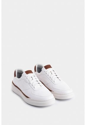 Tenis Whited De Cuero Para Hombre Detalle Contraste Tenis Whited De Cuero Para Hombre Detalle Contraste Blanco 45 VÉLEZ