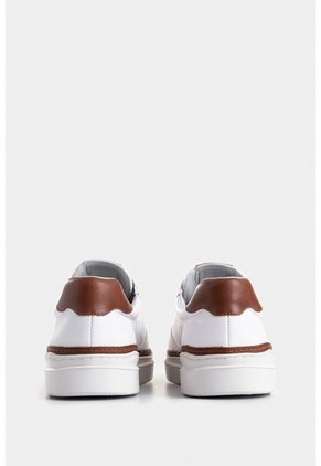 Tenis Whited De Cuero Para Hombre Detalle Contraste Tenis Whited De Cuero Para Hombre Detalle Contraste Blanco 45 VÉLEZ