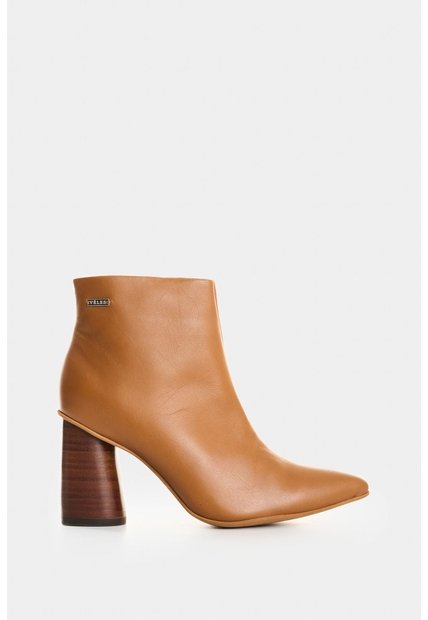 Botines Agata De Cuero Para Mujer Silueta Punta Botines Agata De Cuero Para Mujer Silueta Punta Miel 35 VÉLEZ