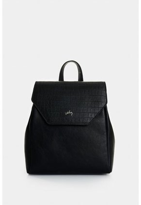 Morral Rosario De Cuero Para Mujer Corte Hexagonal Morral Rosario De Cuero Para Mujer Corte Hexagonal Negro VÉLEZ