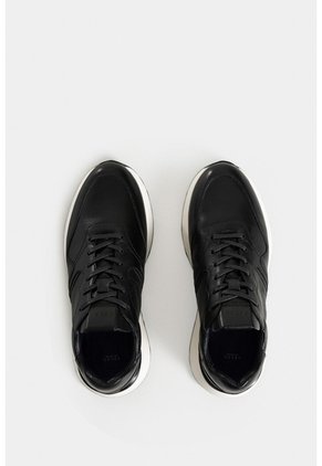 Tenis Cooper 3 De Cuero Para Hombre Spoiler En Contraste Tenis Cooper 3 De Cuero Para Hombre Spoiler En Contraste Negro 41 VÉLEZ