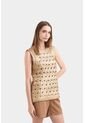 Chaleco Alba Tejido Folia Para Mujer Rectilíneo Chaleco Alba Tejido Folia Para Mujer Rectilíneo Dorado XL Vélez de Vélez