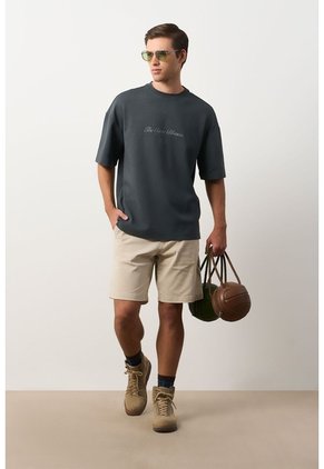 Camiseta Relaxed Fit Para Hombre Camiseta Relaxed Fit Para Hombre Gris Pistola XXL VÉLEZ
