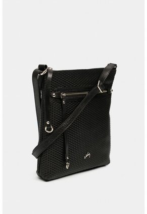 Manos Libres Basic De Cuero Para Mujer Grabado Placa Tejido Manos Libres Basic De Cuero Para Mujer Grabado Placa Tejido Negro VÉLEZ